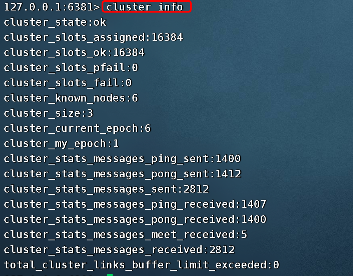 cluser info